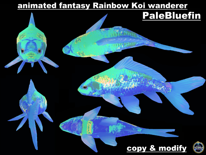 !O! - animated fantasy rainbow PaleBlueFin koi wanderer (c/m)
