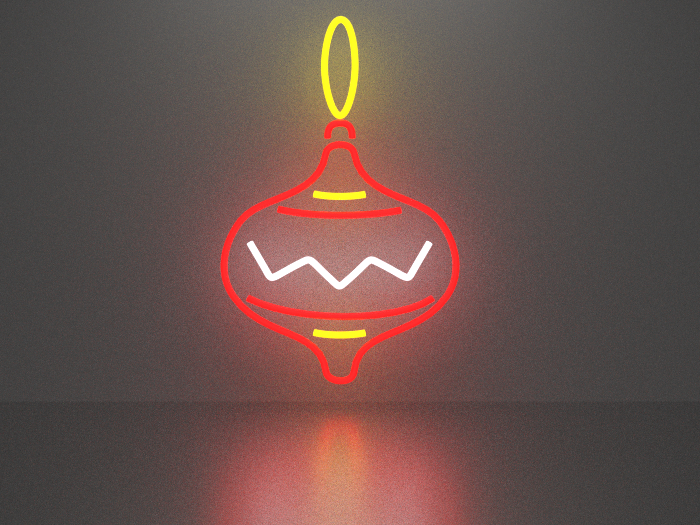 Christmas tree decoration neon sign Full Permission