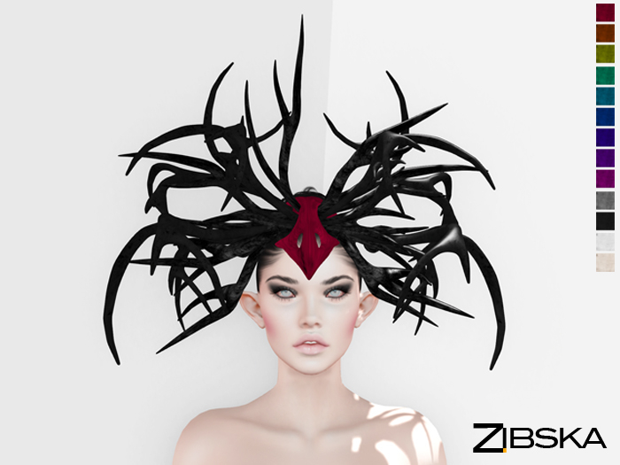 Zibska ~ Sethos color change antlers and skull headpiece