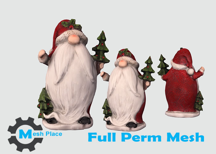 Mesh Place - Christmas Santa Statue Full Perm Mesh (add to
