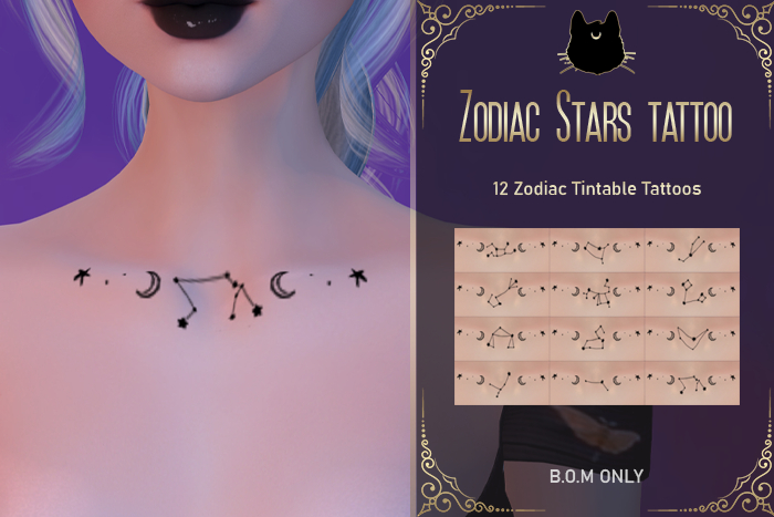 *K* Zodiac Stars tattoo.
