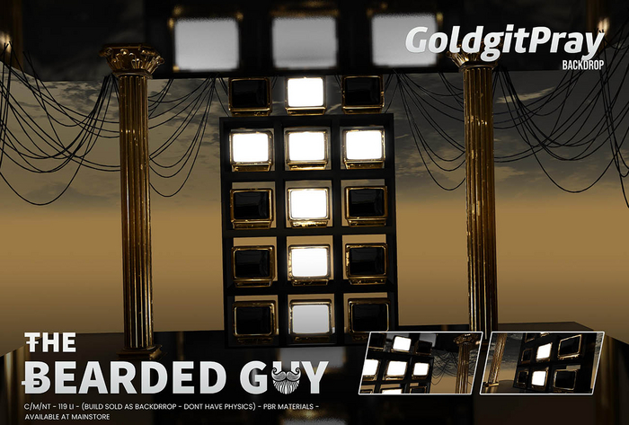 Goldgit Pray Backdrop PBR - The Bearded Guy