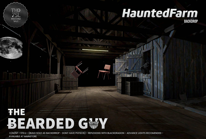 Haunted Farm Backdrop - The Bearded Guy