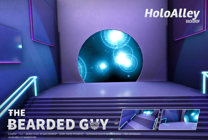 Holo Alley Backdrop PBR - The Bearded Guy