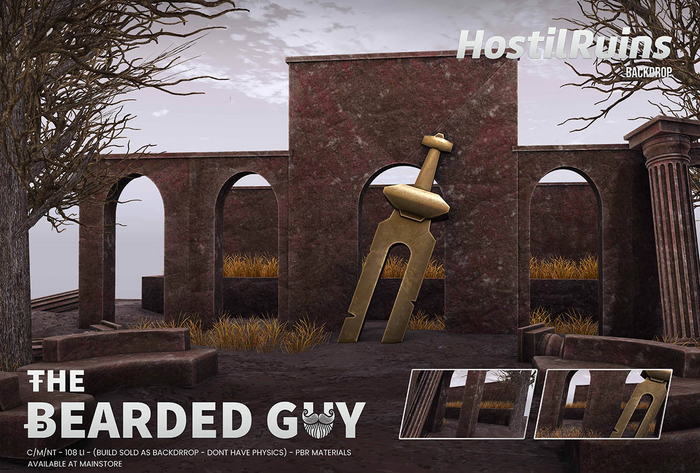 Hostil Ruins Backdrop PBR - The Bearded Guy