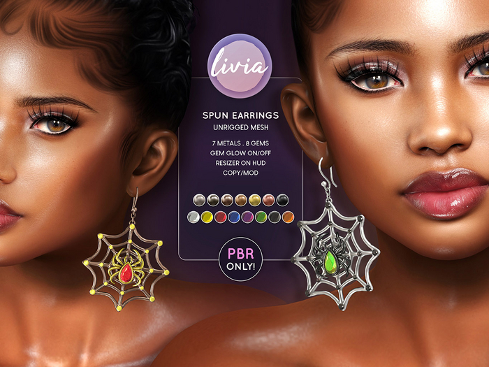 LIVIA Spun Earrings (unrigged)