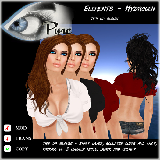 << PURE >> Elements - Hydrogen in White, Black & Cherry