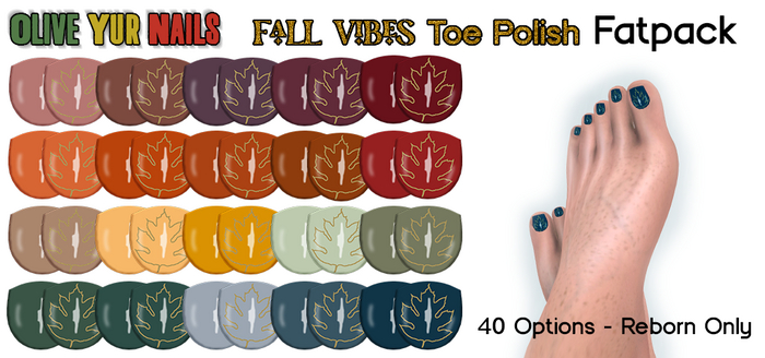 Olive Yur Nails: Fall Vibes Toe Polish FP (Rbn Only) [add]