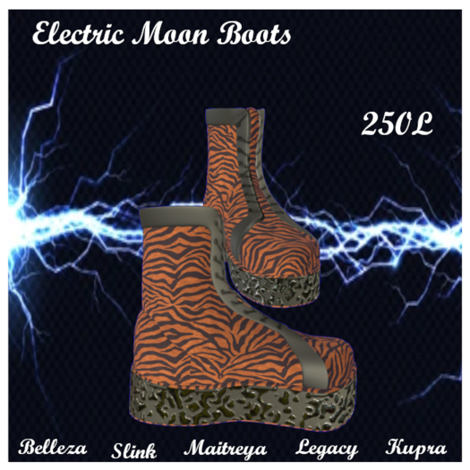 Electric  Moon Boots tiger  Add me to unpack 3