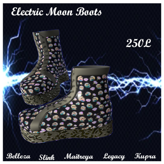 Electric  Moon Boots Skully Add me to unpack