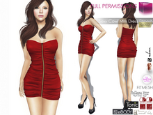 MI961285 Strapless Ruched Mini Dress FITMESH