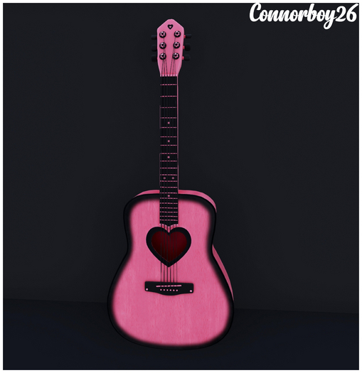1. BAMSE : Flamingo - Guitar RARE PINK ACOUSTIC RARE
