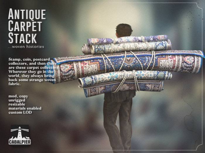 [CABALPIER] Antique Carpet Stack - Bluewhites