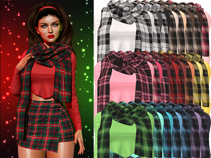 Mia Long Sleeve Shirt 2.0 [FATPACK] - Maitreya Lara • LaraX • Petite • PetiteX • Legacy • Reborn Tops