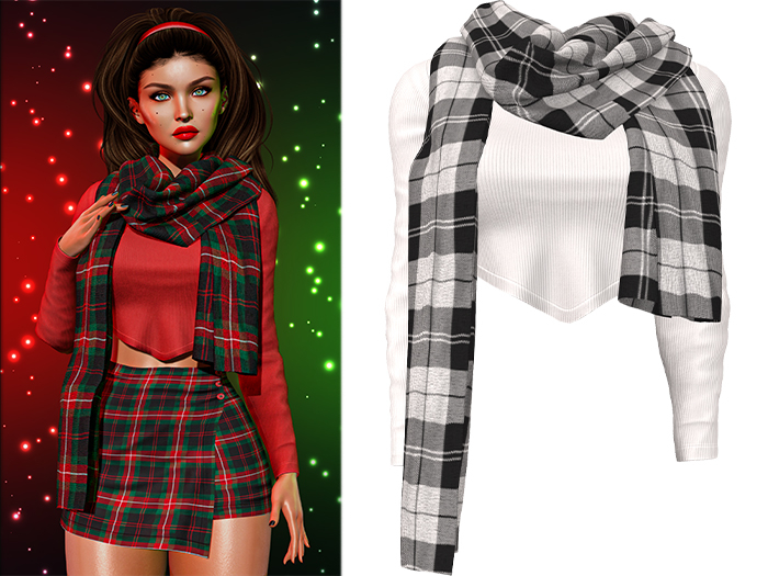 Mia Long Sleeve Shirt 2.0 [White] - Maitreya Lara • LaraX • Petite • PetiteX • Legacy • Reborn Tops