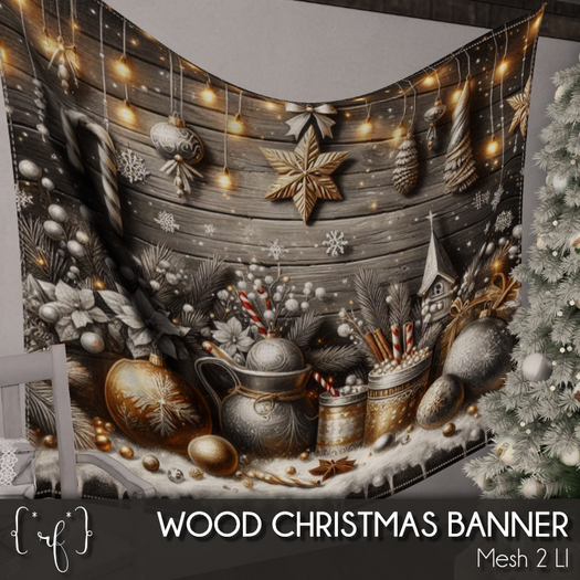 {*rf*} - Wood Christmas Banner 2024