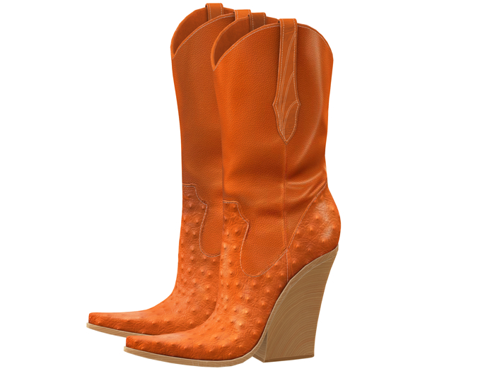 Mellow Elie / Ranch Boots - Tangerine