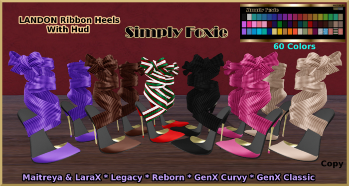 LANDON Ribbon Heels With Hud (Boxed) ADD