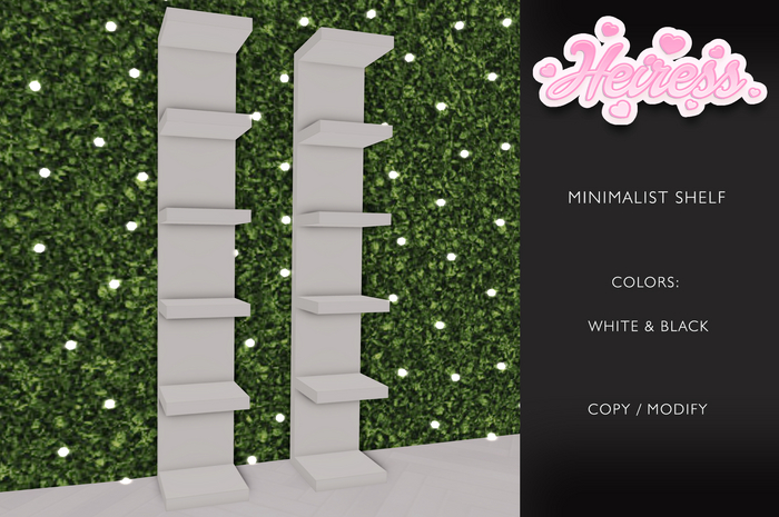 Heiress. Minimalist Shelf - White