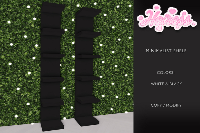 Heiress. Minimalist Shelf - Black