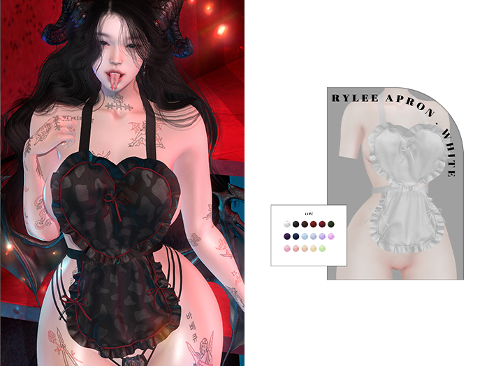 " BADA " Rylee Apron White