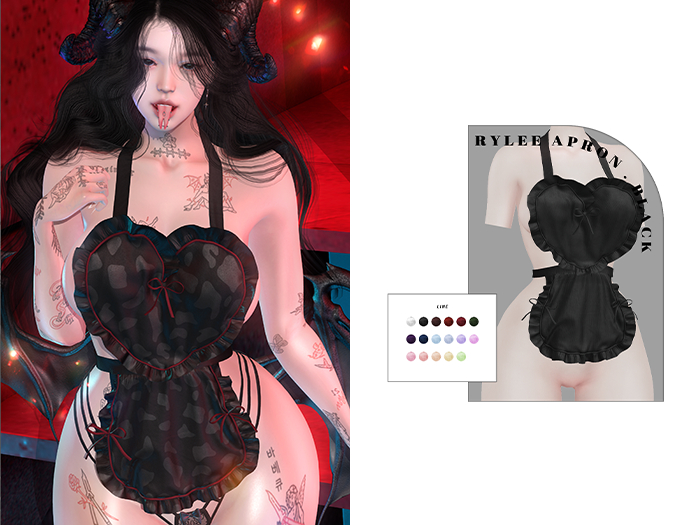 " BADA " Rylee Apron Black