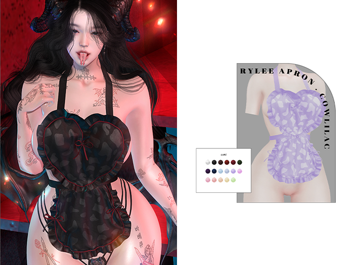 " BADA " Rylee Apron CowLilac