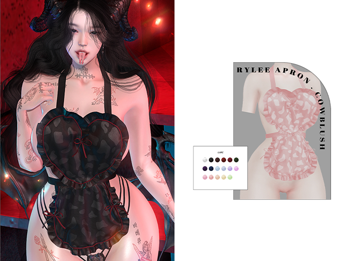 " BADA " Rylee Apron CowBlush