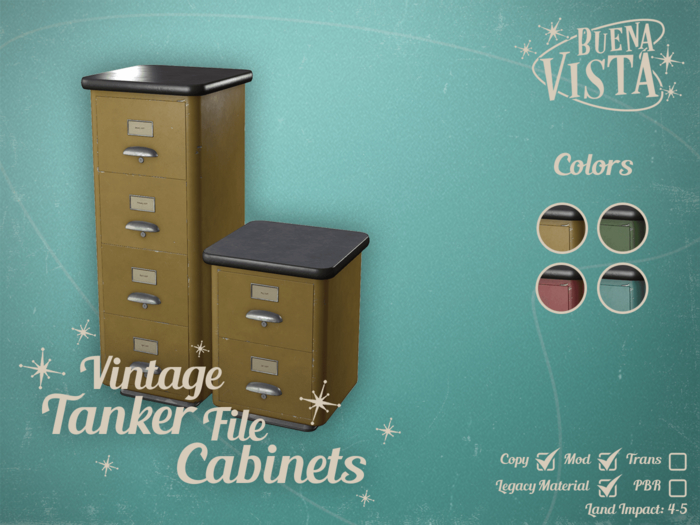 [BV] Vintage Tanker File Cabinets 