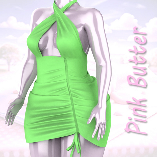 Green Rouched Dress Reborn