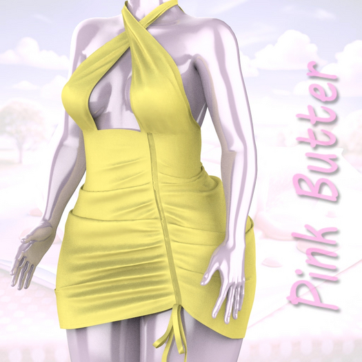 Yellow Rouched Dress Reborn