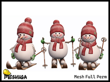 Meshuga Snowmen Ski Trio FULL PERM MESH