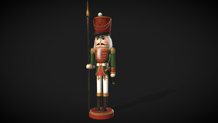 Nutcracker Green/Red with Sword - without Music