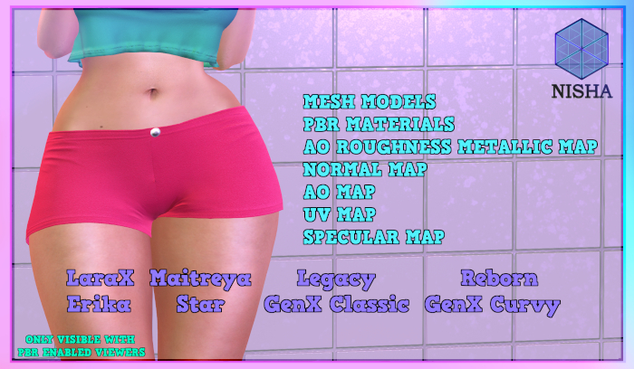 Nisha - Abigail shorts full perm mesh