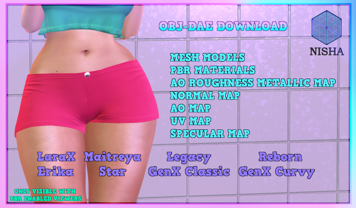 Nisha - Abigail shorts full perm mesh Download