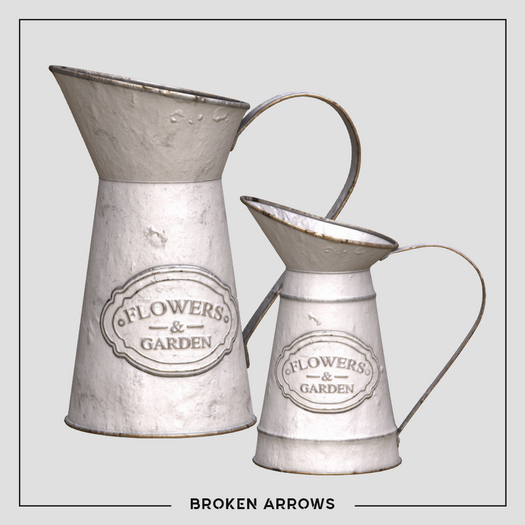 BROKEN ARROWS - Flower Market - Pitchers - White Worn