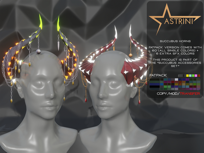 Astrini - Succubus Horns (Fatpack)