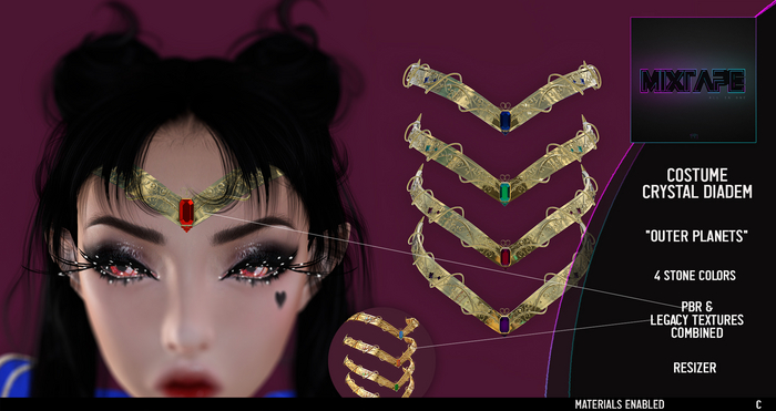 MIXTAPE Addons - costume crystal diadem outer planet  