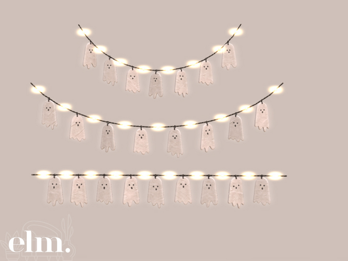 Elm. Ghost String Lights [Pack 2]