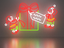 Elves Santa's helpers neon sign Full Permission