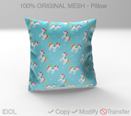 Blue Unicorn IDOL Pillow