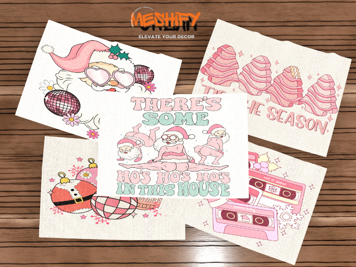 Meshify Pink Chritmas Sassy Rugs