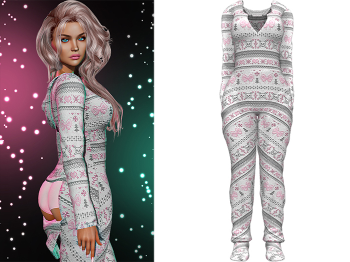 Rachael Butt Flap Onesie Pajamas 2.0 [Christmas Cute] - Maitreya Lara • LaraX • Petite • PetiteX • Legacy • Reborn