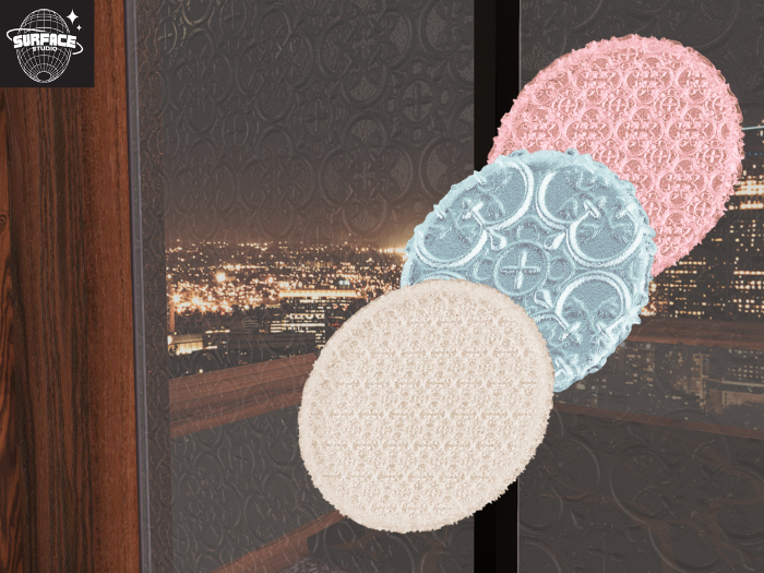 PBR Embossed Glass Sernin Pattern