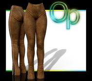 Western Suede Zipper Pants LARAX