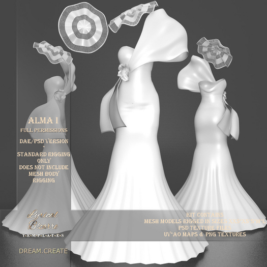 !Lyrical B!zarre Templates! - Alma I MESH DAE Version