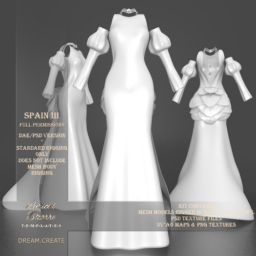 !Lyrical B!zarre Templates! - Spain III MESH DAE Version