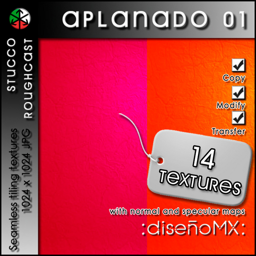 Aplanado 01 :dMX: (Stucco - Roughcast) 
