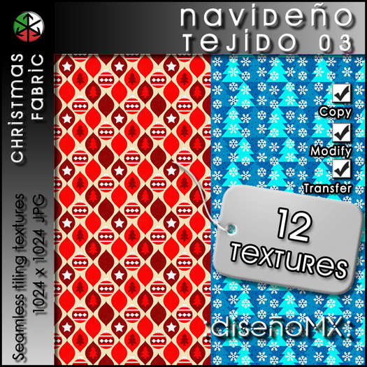 Navidad 03 :dMX: (Christmas fabric)