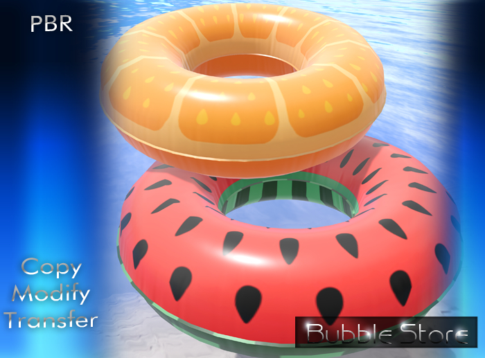 Full Perm PBR Inflatable Rings Fruits